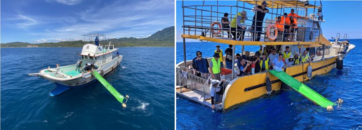 圖3、參與放流活動貴賓及所內同仁共同至「富山漁業資源保育區」進行放流