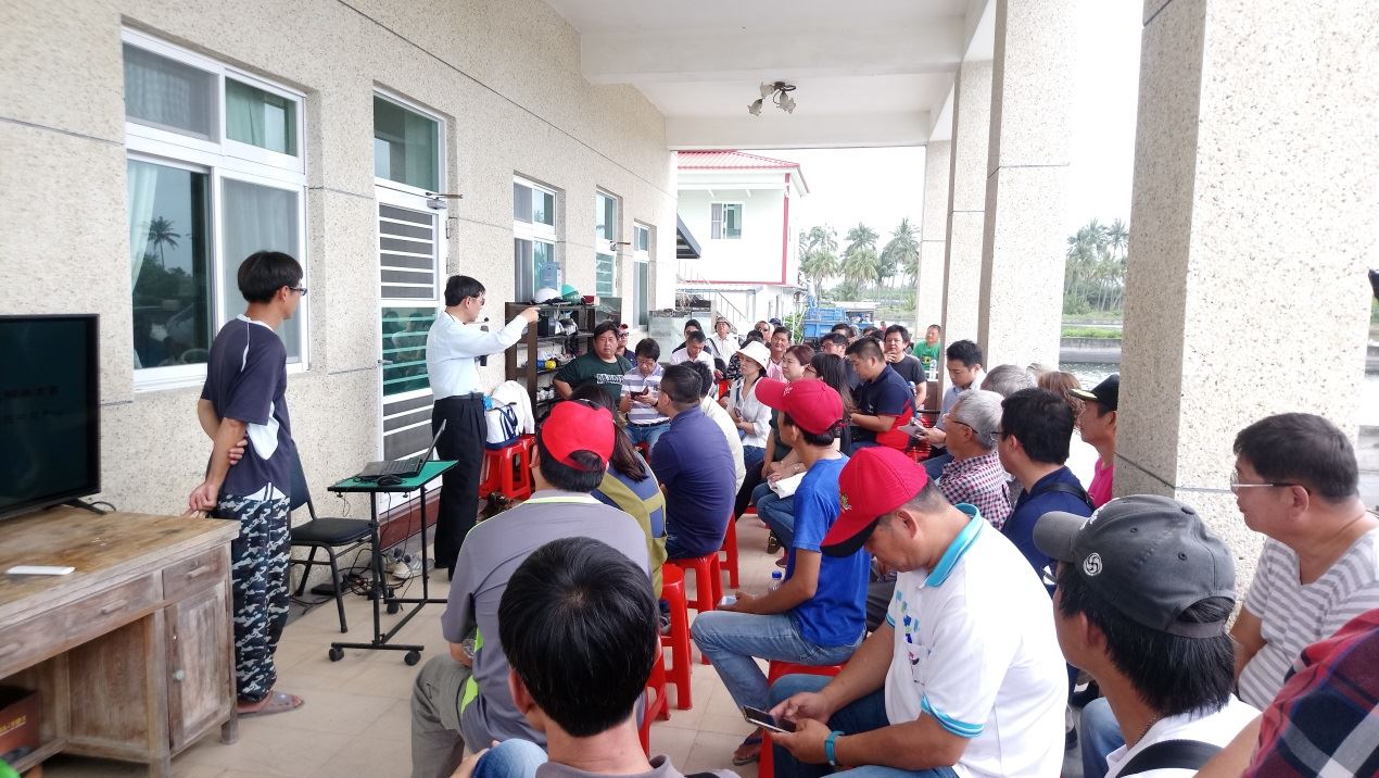 108年3月29日於臺東許美恩養殖場舉辦，本所鄭金華研究員宣導防疫觀念與具體作法