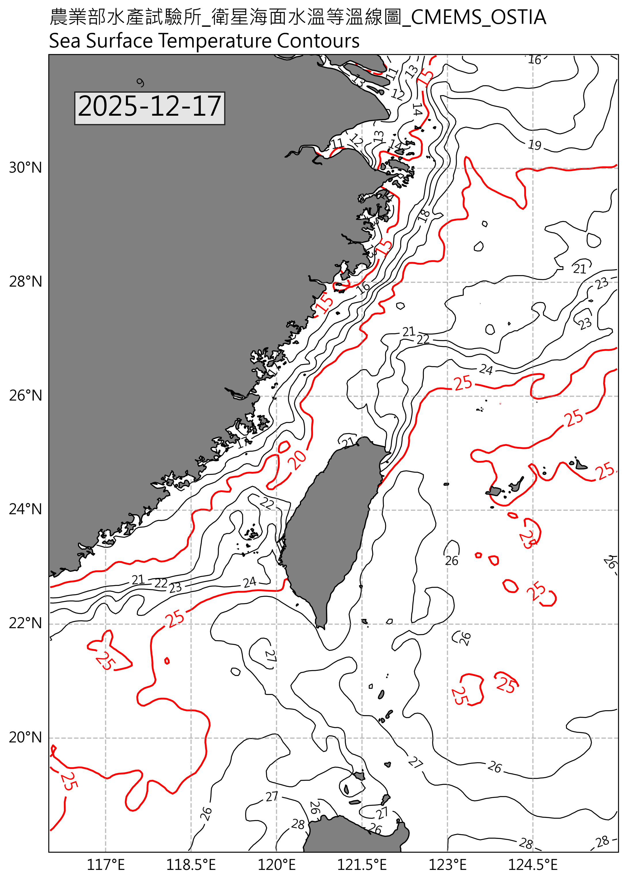 衛星等溫線圖(歐洲)2025-12-17