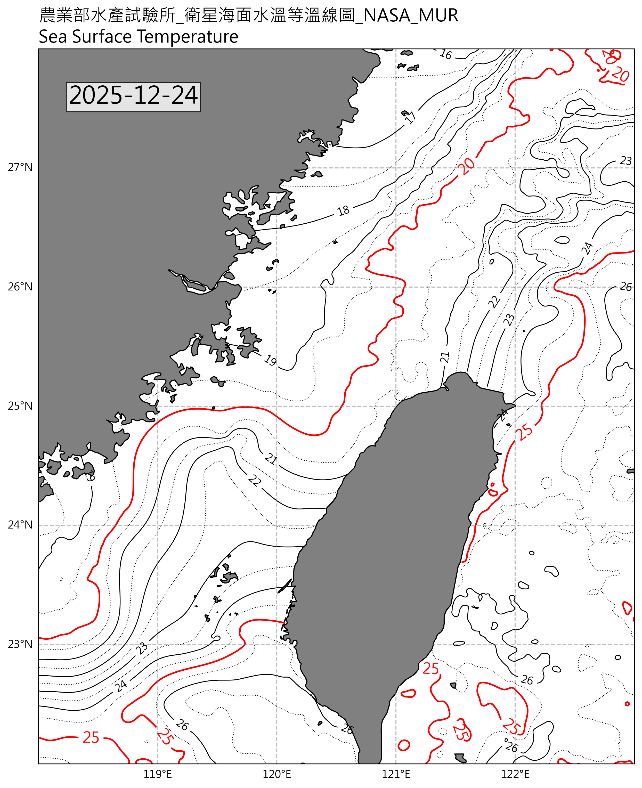衛星等溫線圖(美國)2025-12-24