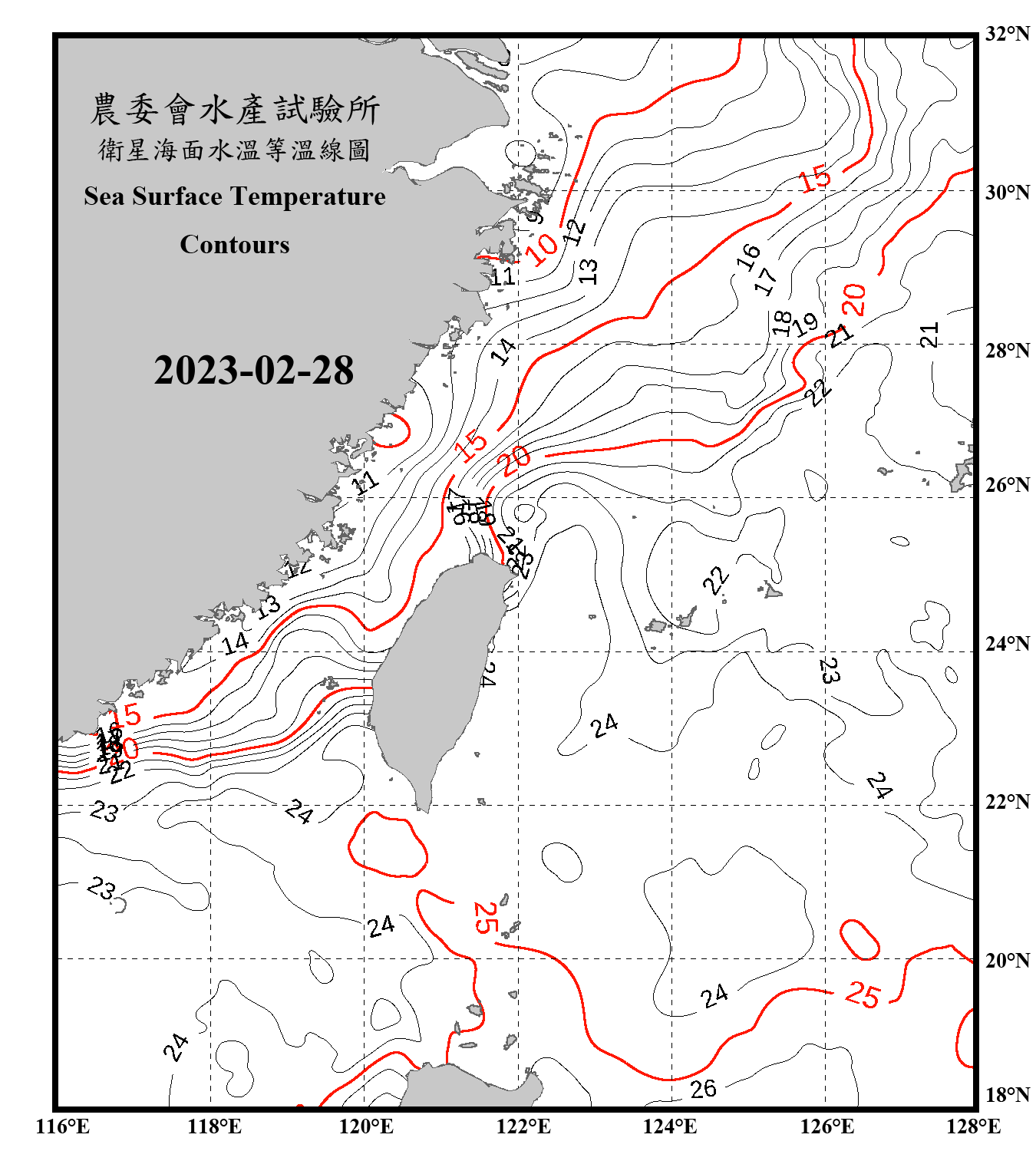 domain-taiwan_20230228090000-JPL-L4_GHRSST-SSTfnd-MUR-GLOB-v02.0-fv04.1.nc_contour_only