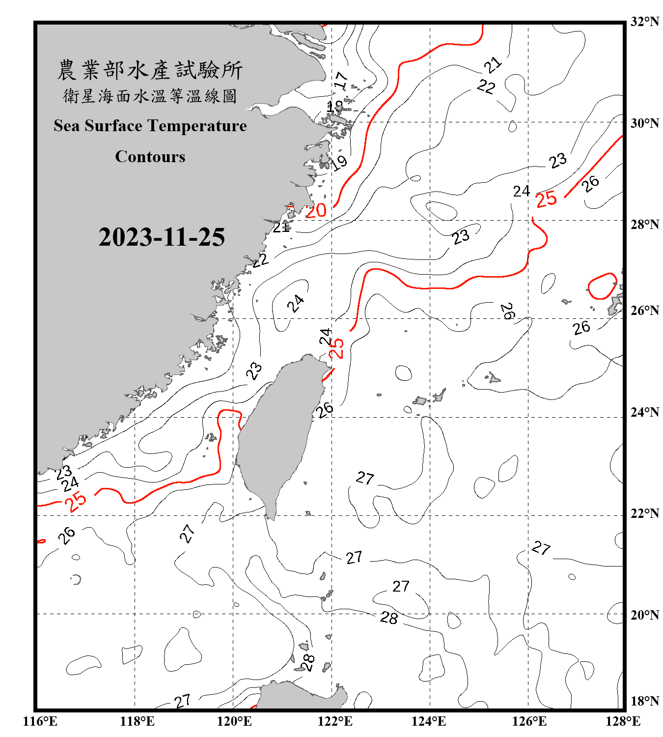 domain-taiwan_20231125090000-JPL-L4_GHRSST-SSTfnd-MUR-GLOB-v02.0-fv04.1.nc_contour_only
