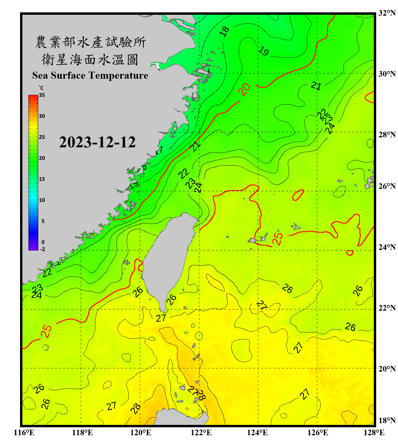 domain-taiwan_20231212090000-JPL-L4_GHRSST-SSTfnd-MUR-GLOB-v02.0-fv04.1.nc_contour