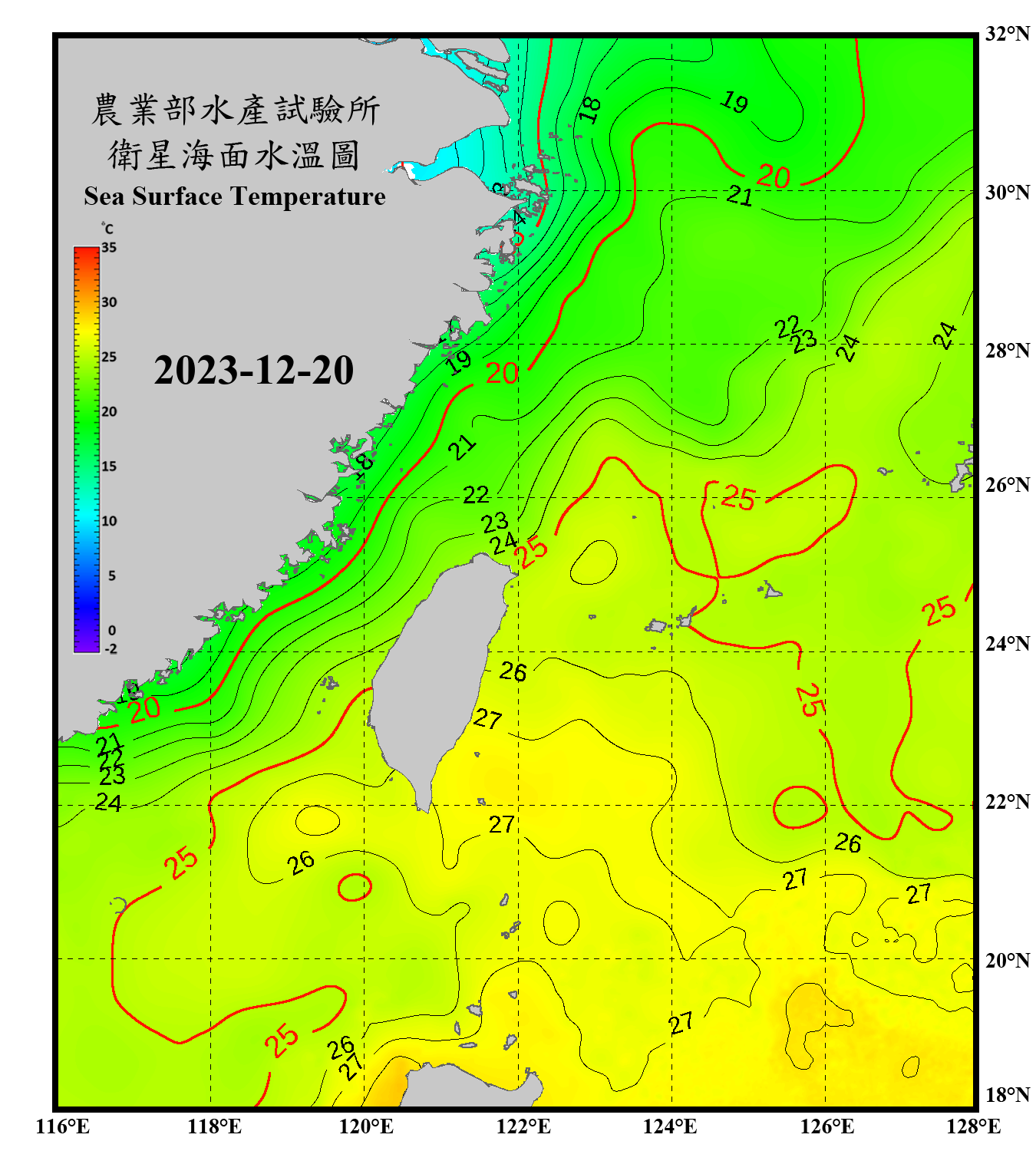 domain-taiwan_20231220090000-JPL-L4_GHRSST-SSTfnd-MUR-GLOB-v02.0-fv04.1.nc_contour