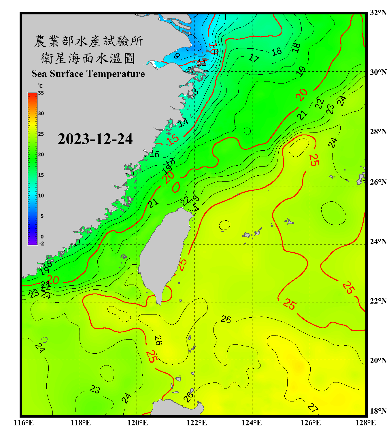domain-taiwan_20231224090000-JPL-L4_GHRSST-SSTfnd-MUR-GLOB-v02.0-fv04.1.nc_contour