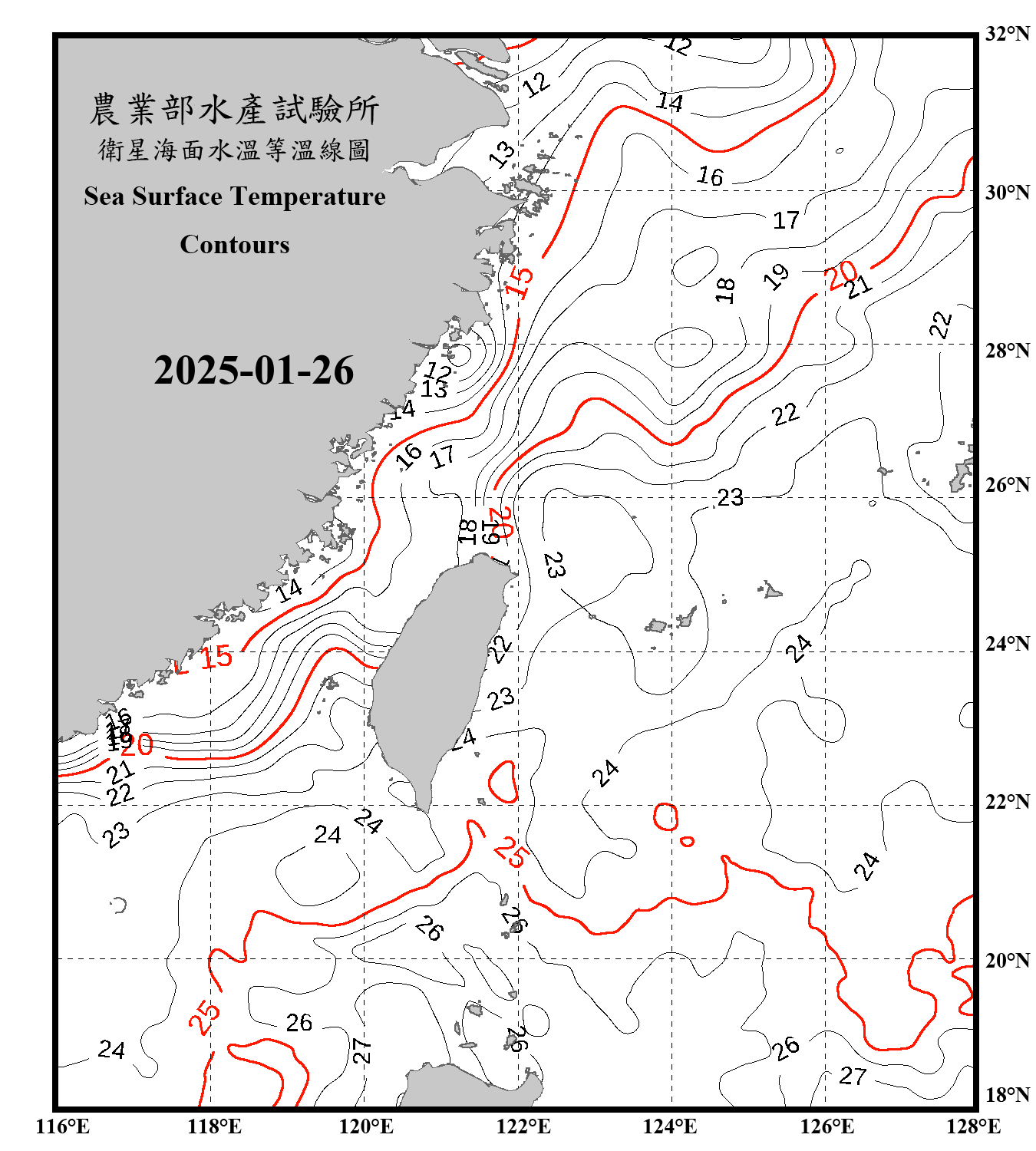 domain-taiwan_20250126090000-JPL-L4_GHRSST-SSTfnd-MUR-GLOB-v02.0-fv04.1.nc_contour_only