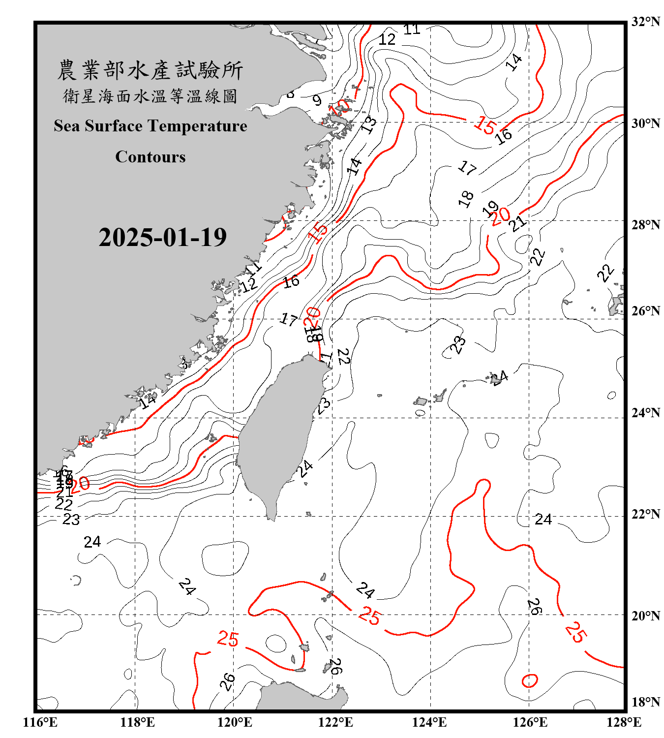 domain-taiwan_20250119090000-JPL-L4_GHRSST-SSTfnd-MUR-GLOB-v02.0-fv04.1.nc_contour_only