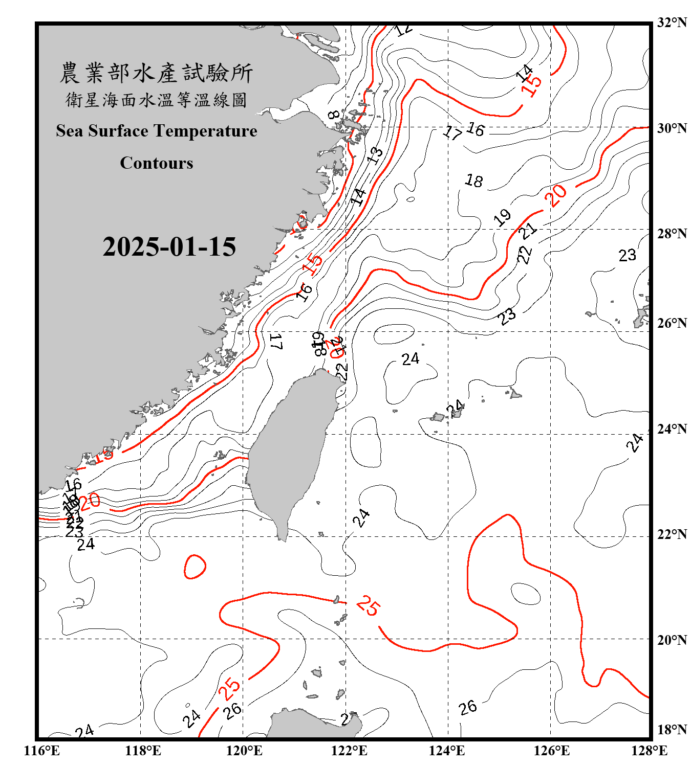 domain-taiwan_20250115090000-JPL-L4_GHRSST-SSTfnd-MUR-GLOB-v02.0-fv04.1.nc_contour_only
