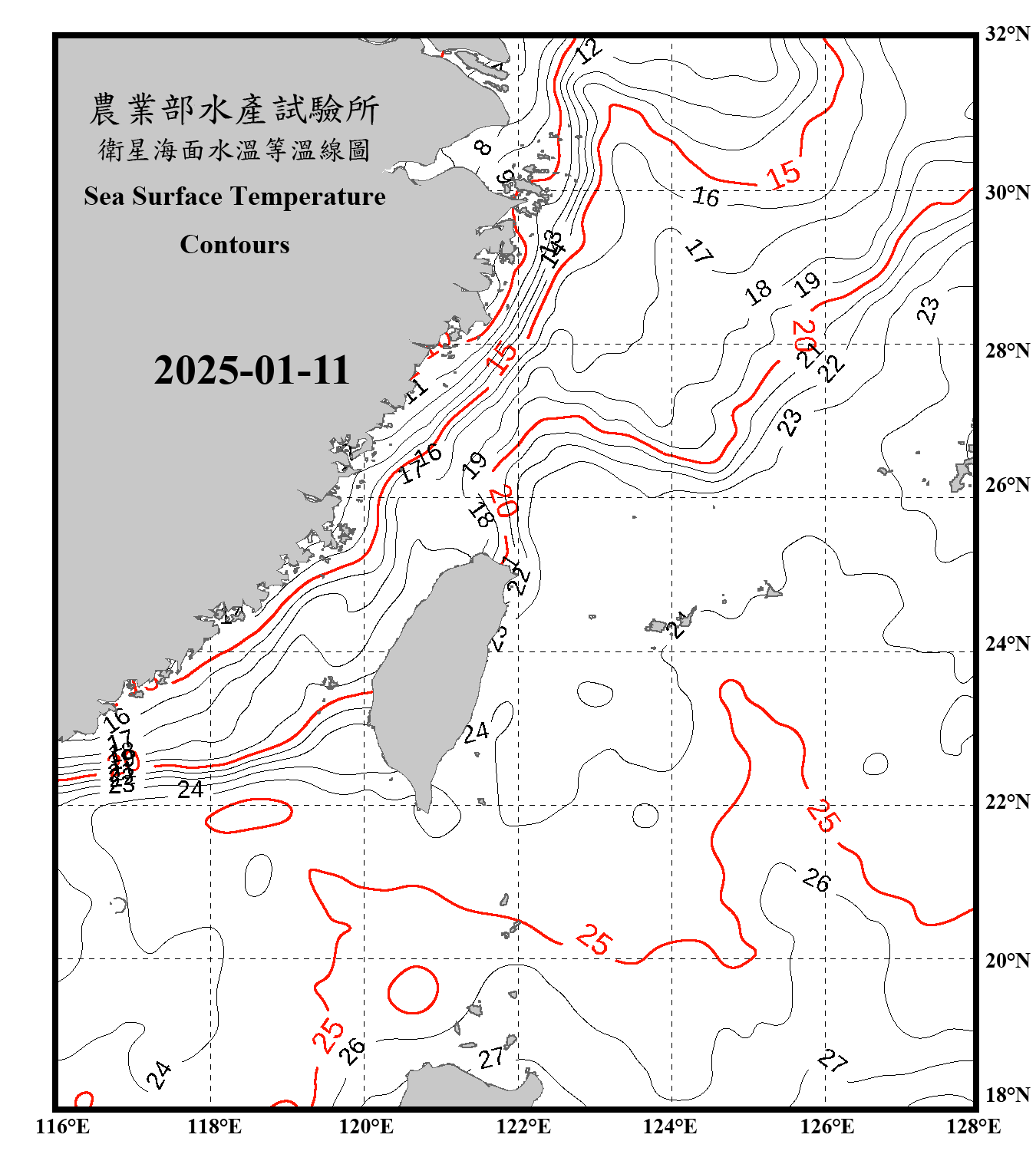 domain-taiwan_20250111090000-JPL-L4_GHRSST-SSTfnd-MUR-GLOB-v02.0-fv04.1.nc_contour_only