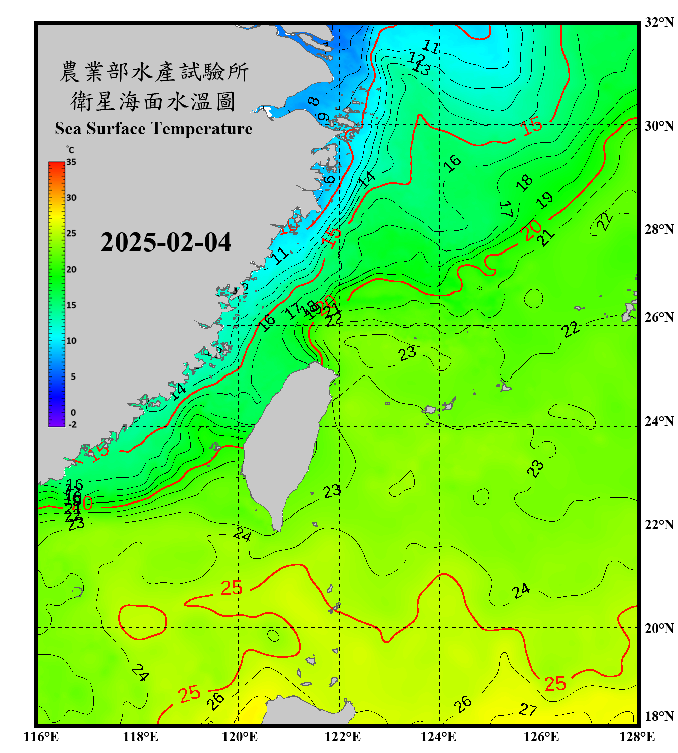 domain-taiwan_20250204090000-JPL-L4_GHRSST-SSTfnd-MUR-GLOB-v02.0-fv04.1.nc_contour