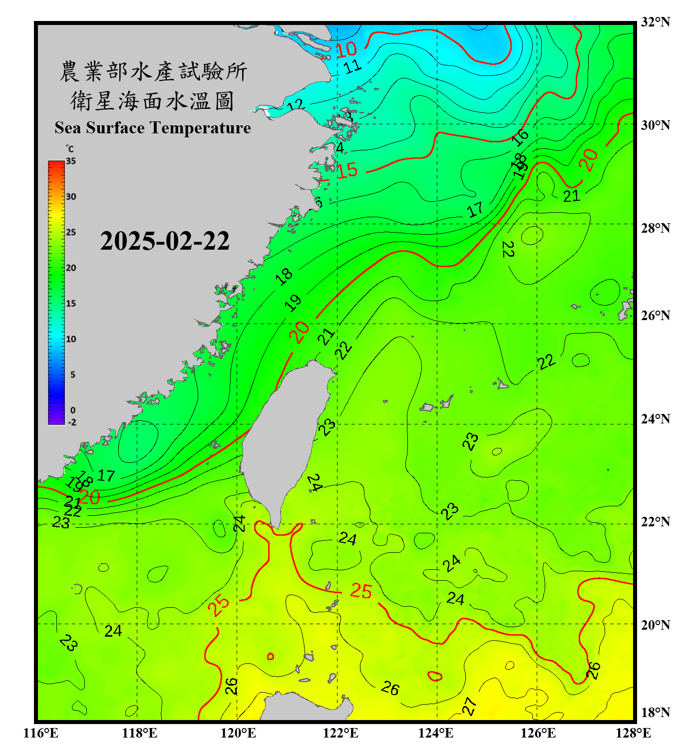 domain-taiwan_20250222090000-JPL-L4_GHRSST-SSTfnd-MUR-GLOB-v02.0-fv04.1.nc_contour