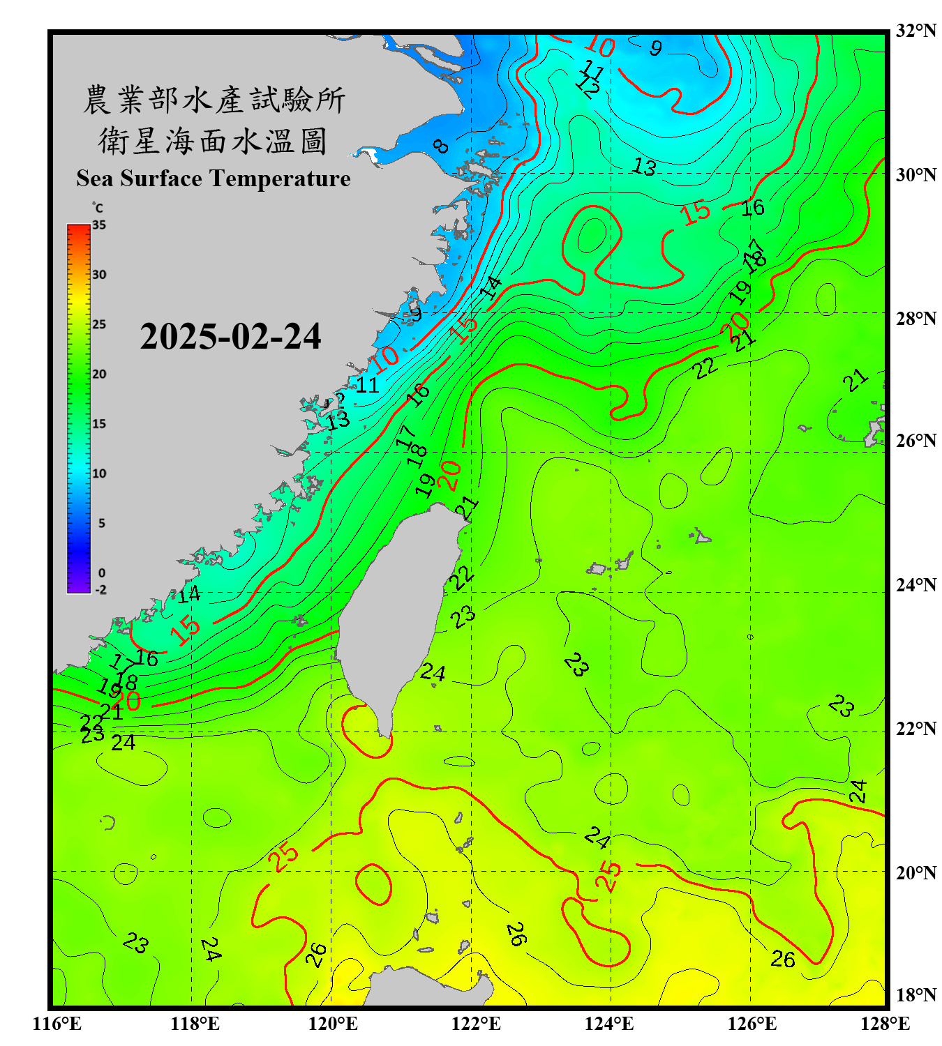 domain-taiwan_20250224090000-JPL-L4_GHRSST-SSTfnd-MUR-GLOB-v02.0-fv04.1.nc_contour
