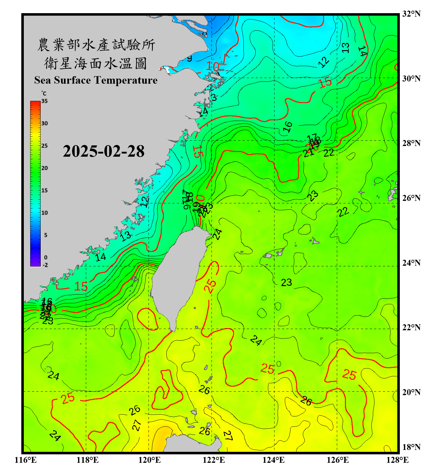 domain-taiwan_20250228090000-JPL-L4_GHRSST-SSTfnd-MUR-GLOB-v02.0-fv04.1.nc_contour