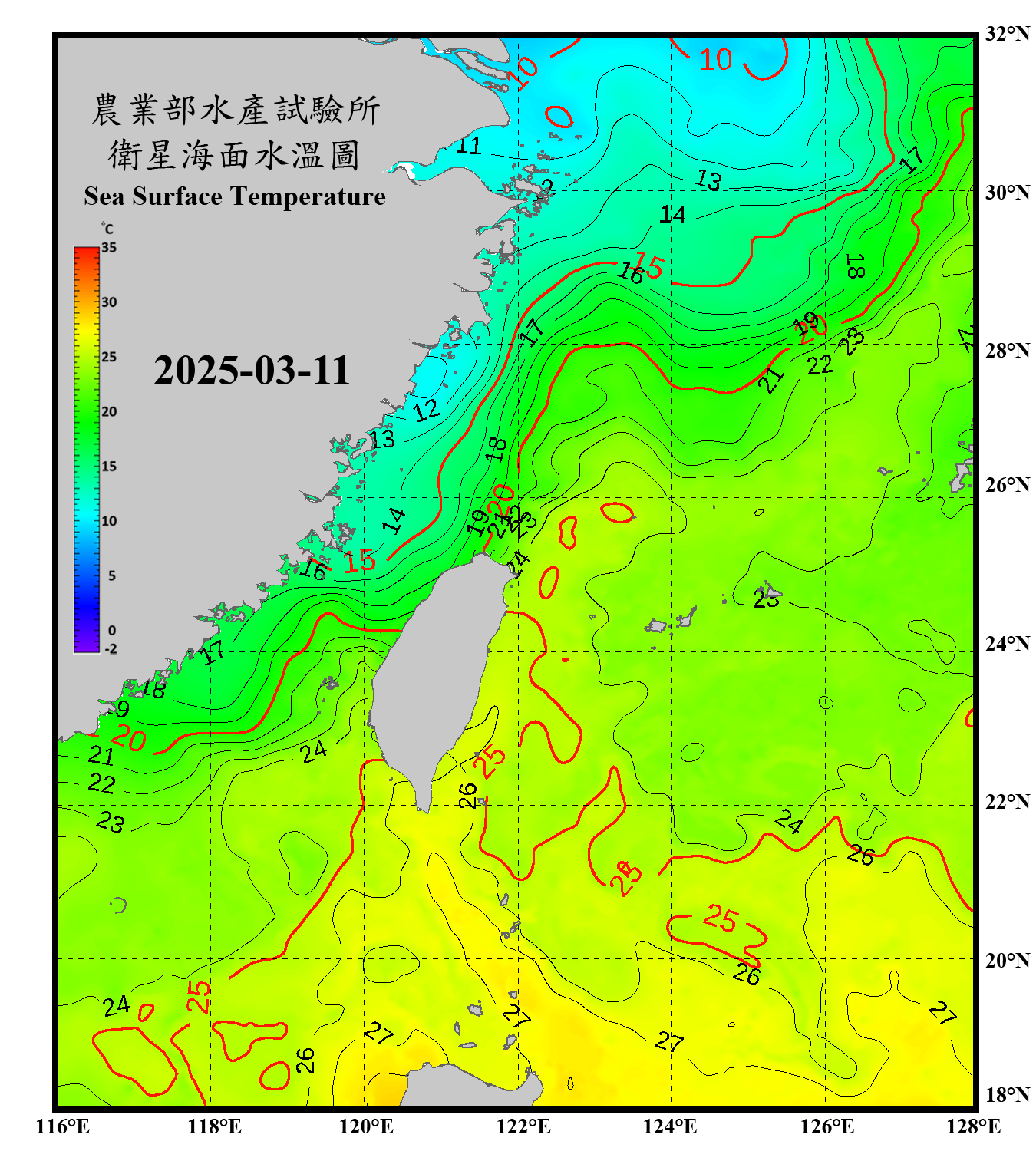 domain-taiwan_20250311090000-JPL-L4_GHRSST-SSTfnd-MUR-GLOB-v02.0-fv04.1.nc_contour
