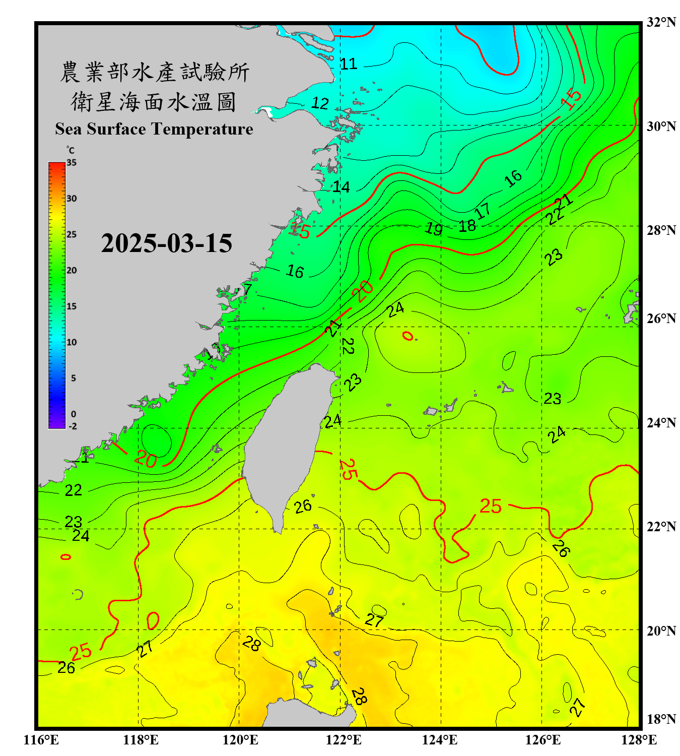domain-taiwan_20250315090000-JPL-L4_GHRSST-SSTfnd-MUR-GLOB-v02.0-fv04.1.nc_contour