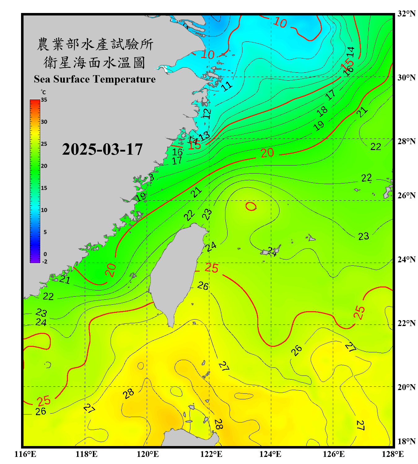 domain-taiwan_20250317090000-JPL-L4_GHRSST-SSTfnd-MUR-GLOB-v02.0-fv04.1.nc_contour