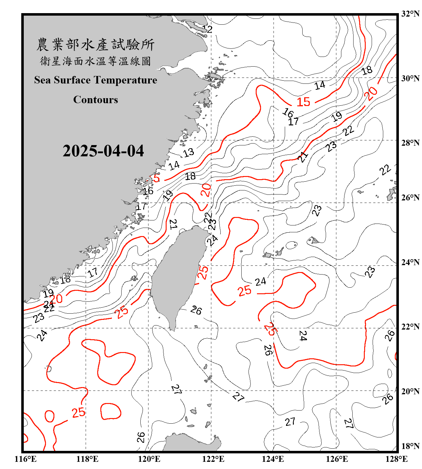domain-taiwan_20250404090000-JPL-L4_GHRSST-SSTfnd-MUR-GLOB-v02.0-fv04.1.nc_contour_only