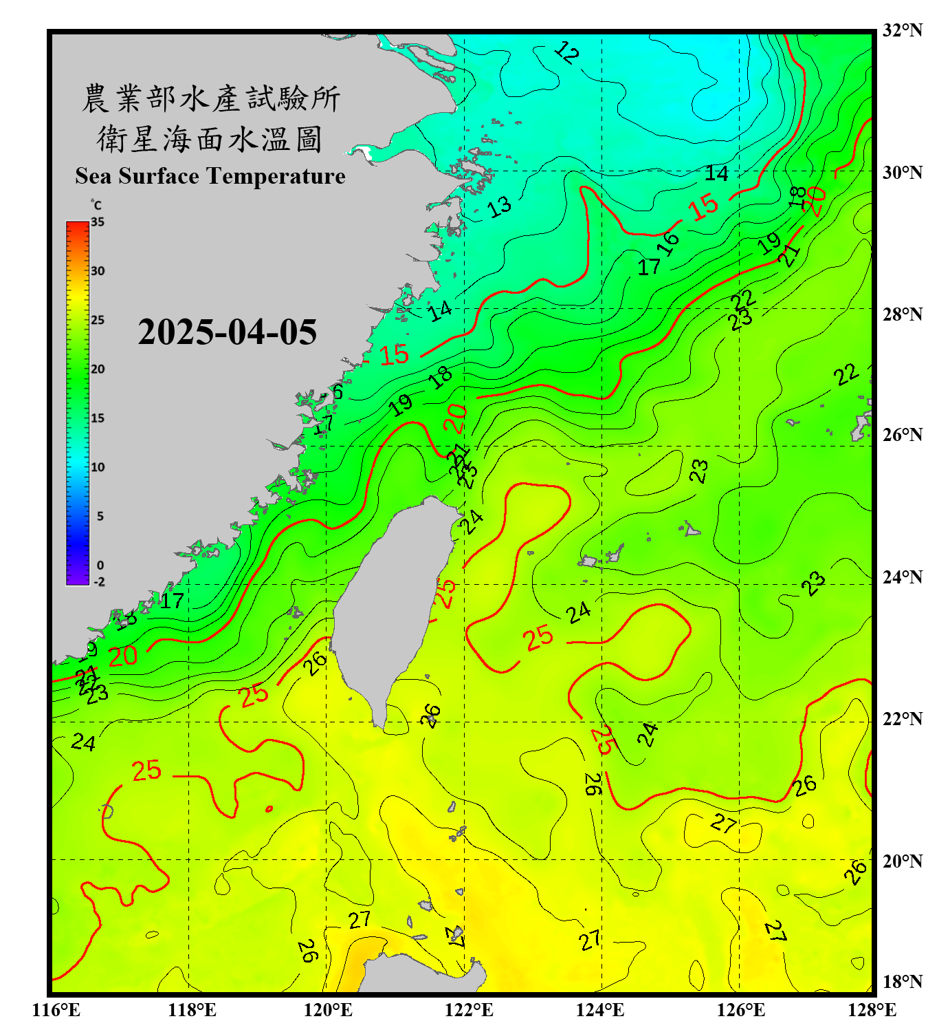 domain-taiwan_20250405090000-JPL-L4_GHRSST-SSTfnd-MUR-GLOB-v02.0-fv04.1.nc_contour
