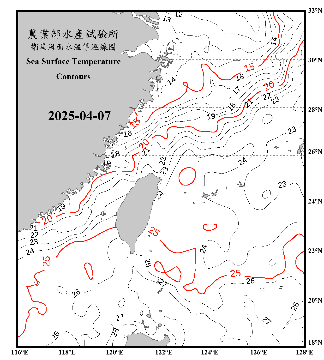 domain-taiwan_20250407090000-JPL-L4_GHRSST-SSTfnd-MUR-GLOB-v02.0-fv04.1.nc_contour_only