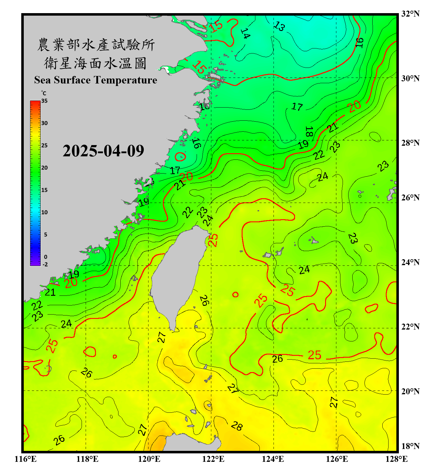 domain-taiwan_20250409090000-JPL-L4_GHRSST-SSTfnd-MUR-GLOB-v02.0-fv04.1.nc_contour