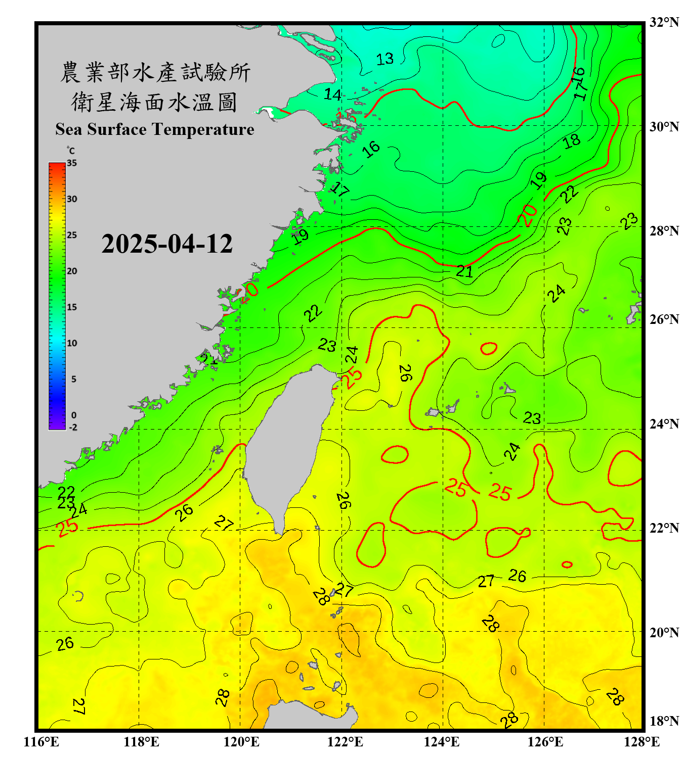 domain-taiwan_20250412090000-JPL-L4_GHRSST-SSTfnd-MUR-GLOB-v02.0-fv04.1.nc_contour