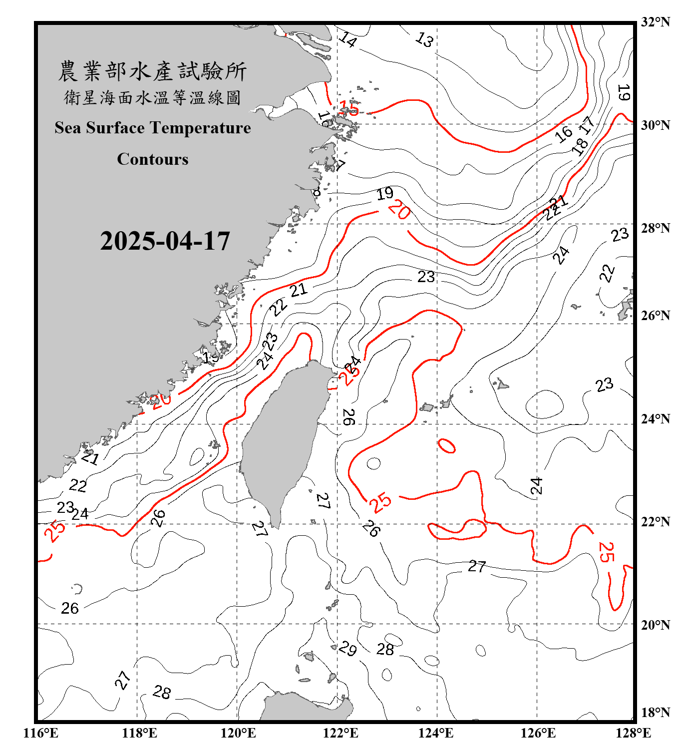 domain-taiwan_20250417090000-JPL-L4_GHRSST-SSTfnd-MUR-GLOB-v02.0-fv04.1.nc_contour_only