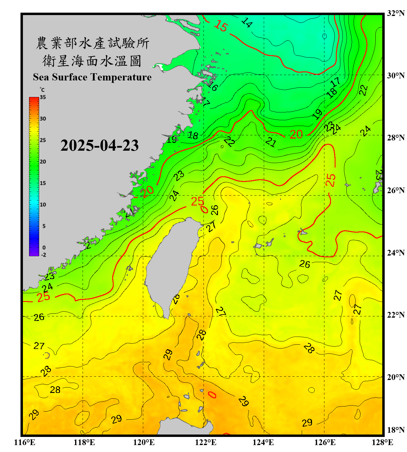 domain-taiwan_20250423090000-JPL-L4_GHRSST-SSTfnd-MUR-GLOB-v02.0-fv04.1.nc_contour