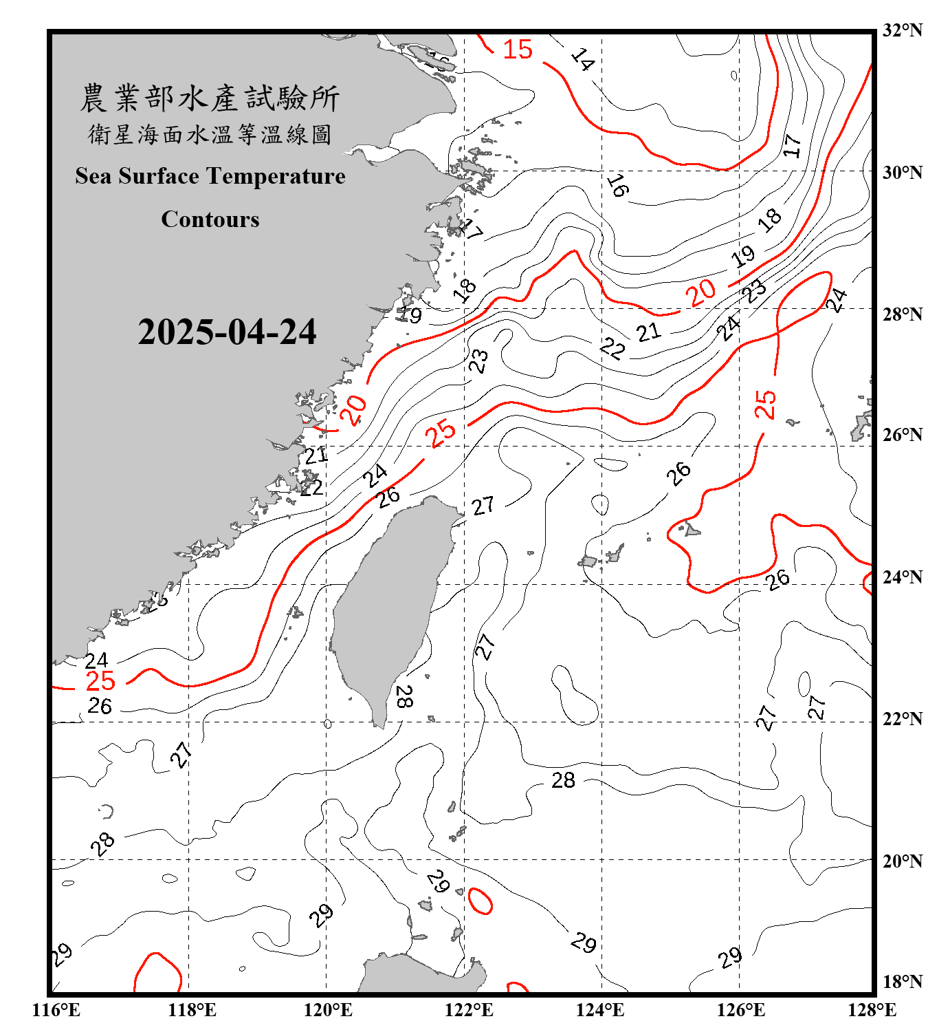 domain-taiwan_20250424090000-JPL-L4_GHRSST-SSTfnd-MUR-GLOB-v02.0-fv04.1.nc_contour_only