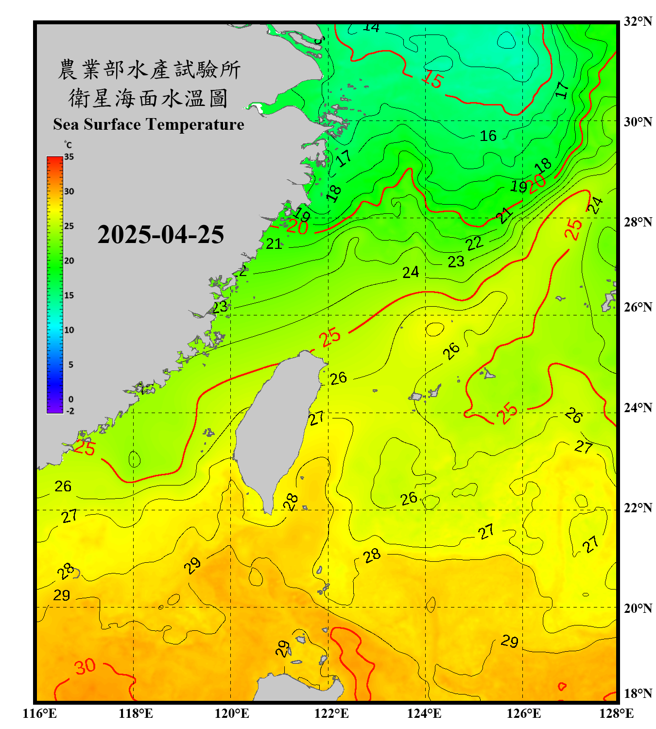 domain-taiwan_20250425090000-JPL-L4_GHRSST-SSTfnd-MUR-GLOB-v02.0-fv04.1.nc_contour