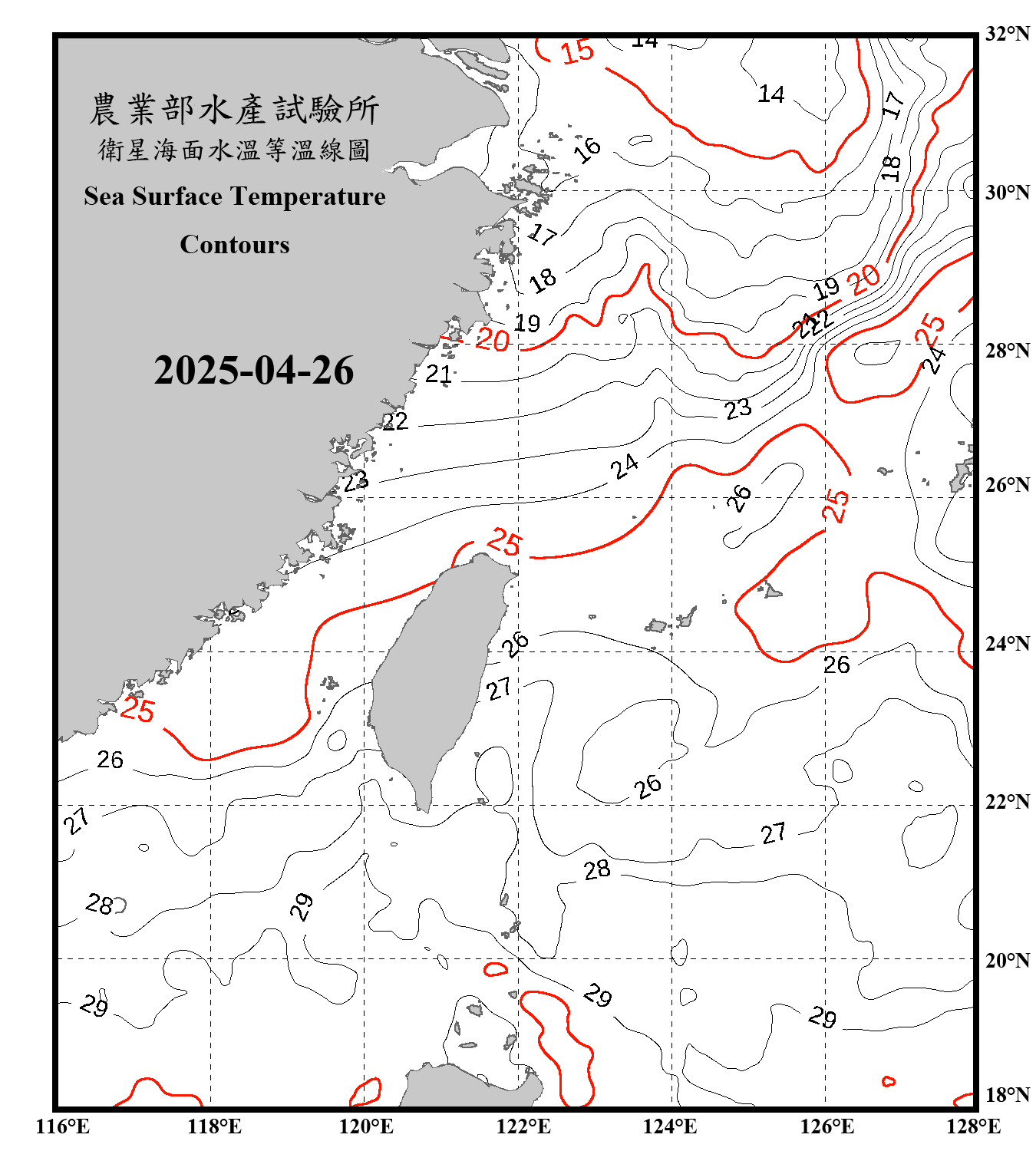 domain-taiwan_20250426090000-JPL-L4_GHRSST-SSTfnd-MUR-GLOB-v02.0-fv04.1.nc_contour_only