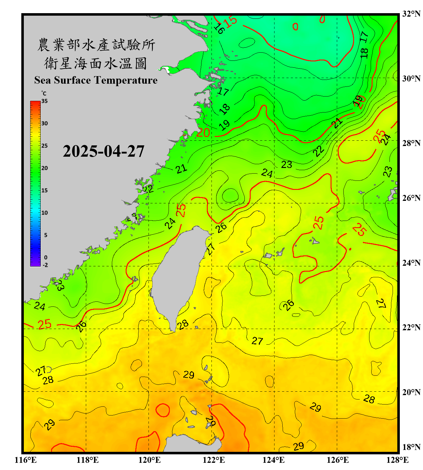 domain-taiwan_20250427090000-JPL-L4_GHRSST-SSTfnd-MUR-GLOB-v02.0-fv04.1.nc_contour