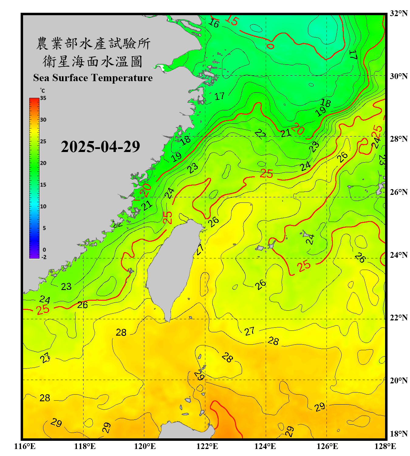 domain-taiwan_20250429090000-JPL-L4_GHRSST-SSTfnd-MUR-GLOB-v02.0-fv04.1.nc_contour
