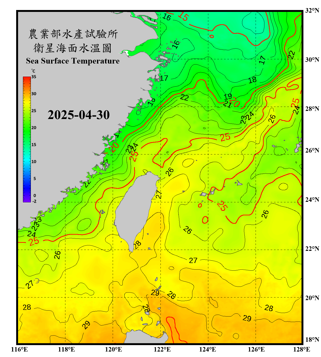 domain-taiwan_20250430090000-JPL-L4_GHRSST-SSTfnd-MUR-GLOB-v02.0-fv04.1.nc_contour