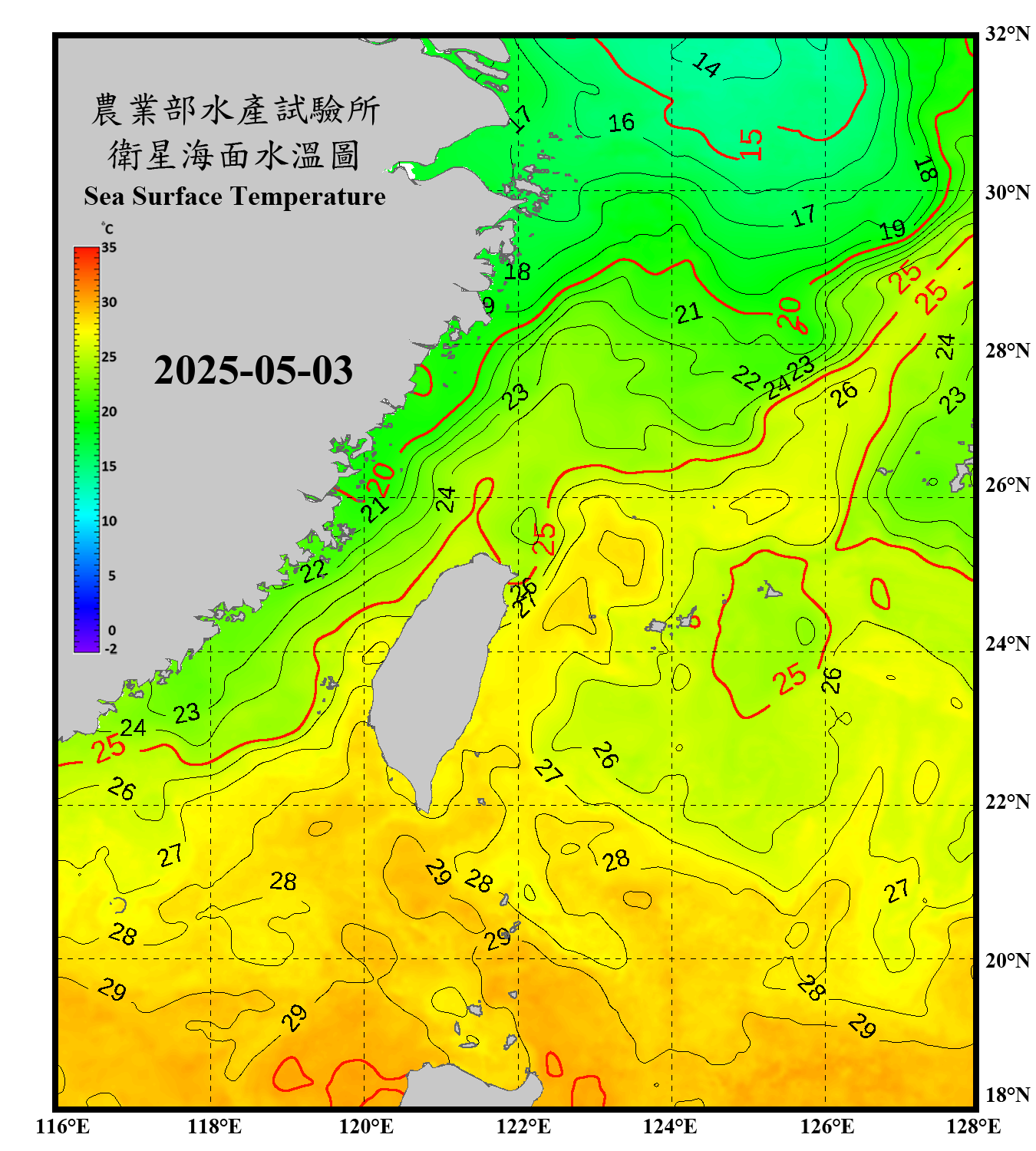 domain-taiwan_20250503090000-JPL-L4_GHRSST-SSTfnd-MUR-GLOB-v02.0-fv04.1.nc_contour