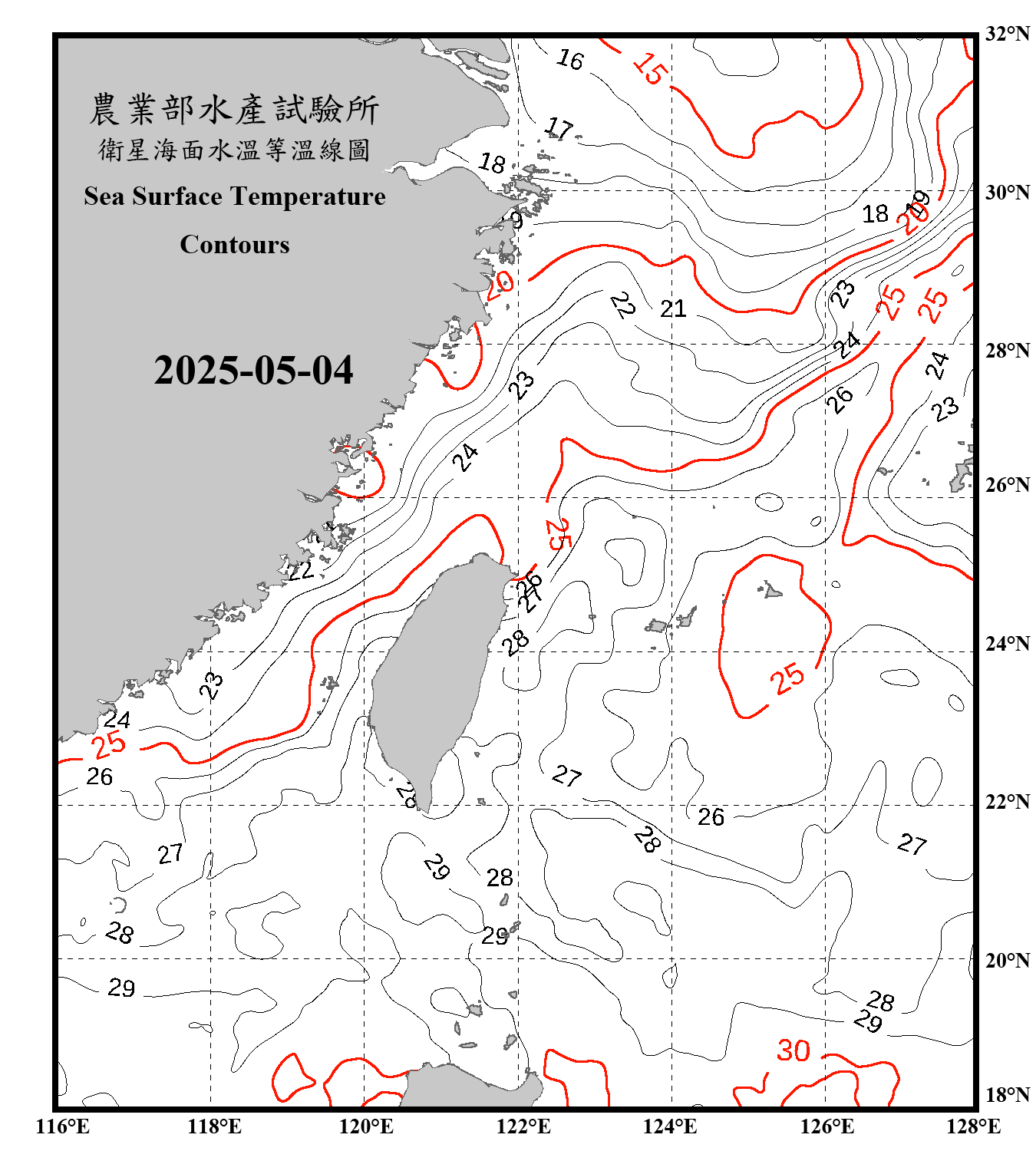 domain-taiwan_20250504090000-JPL-L4_GHRSST-SSTfnd-MUR-GLOB-v02.0-fv04.1.nc_contour_only