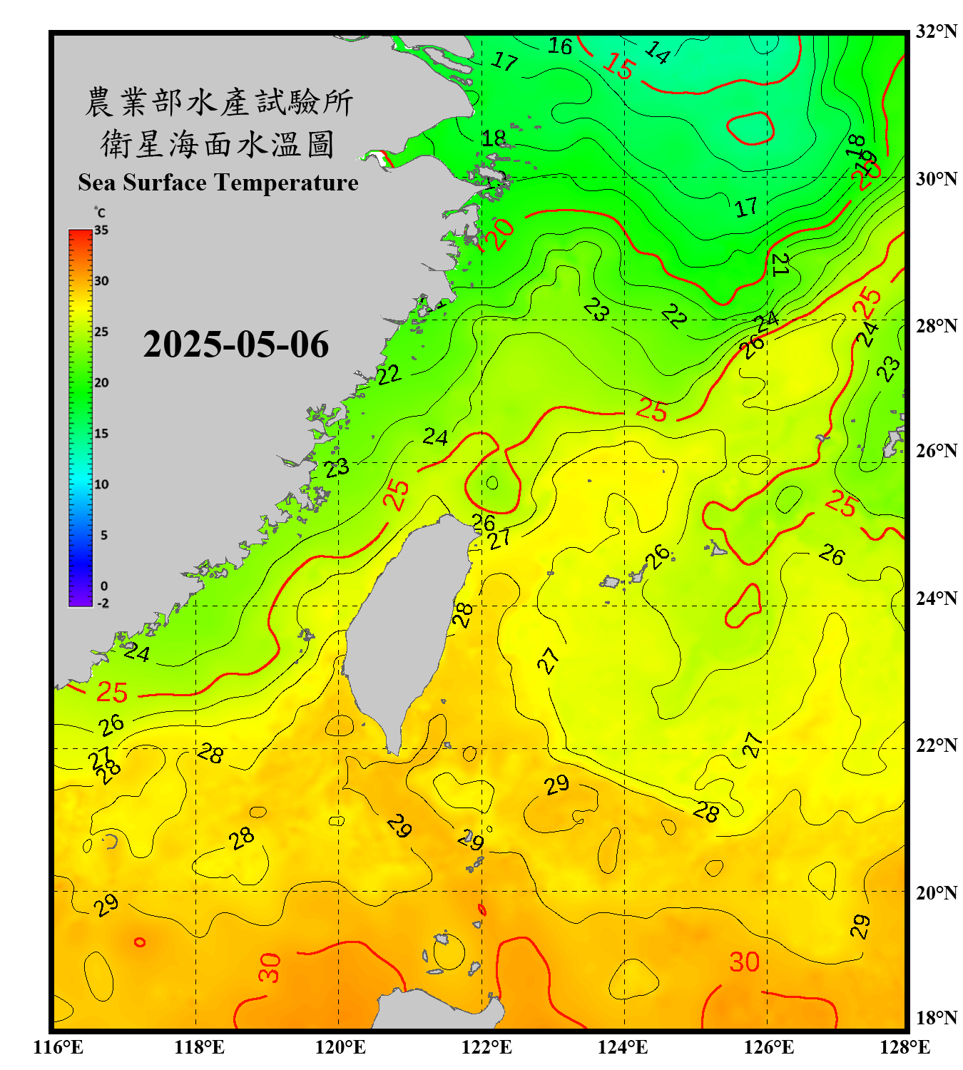 domain-taiwan_20250506090000-JPL-L4_GHRSST-SSTfnd-MUR-GLOB-v02.0-fv04.1.nc_contour