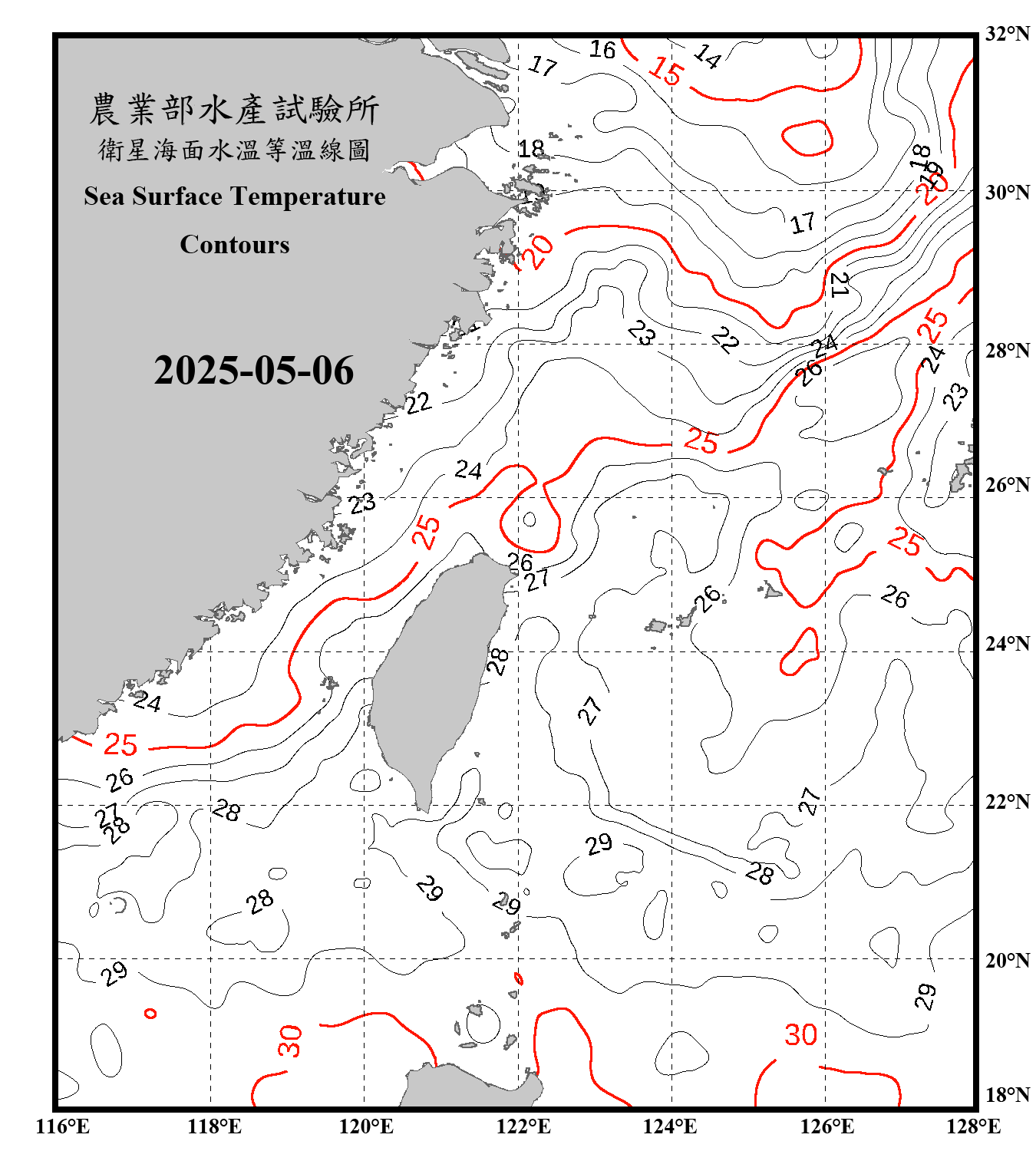 domain-taiwan_20250506090000-JPL-L4_GHRSST-SSTfnd-MUR-GLOB-v02.0-fv04.1.nc_contour_only