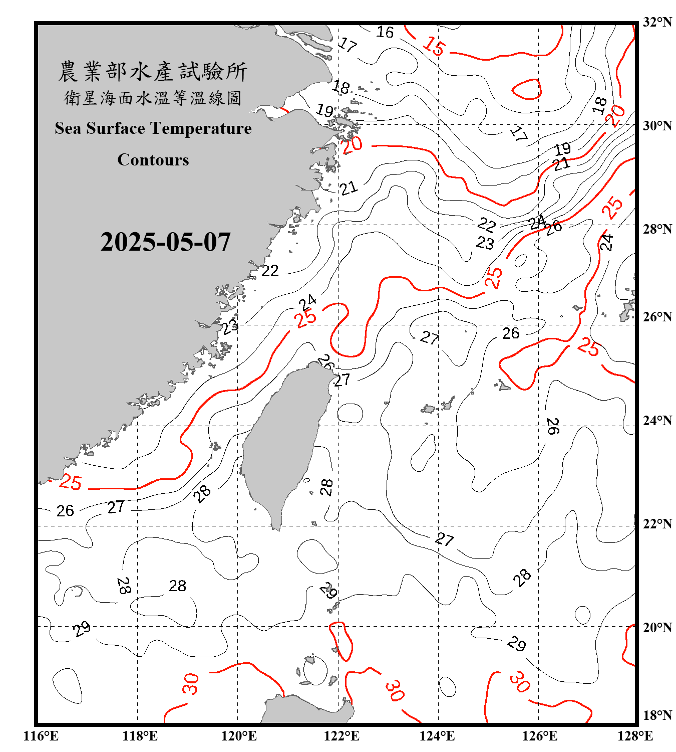domain-taiwan_20250507090000-JPL-L4_GHRSST-SSTfnd-MUR-GLOB-v02.0-fv04.1.nc_contour_only