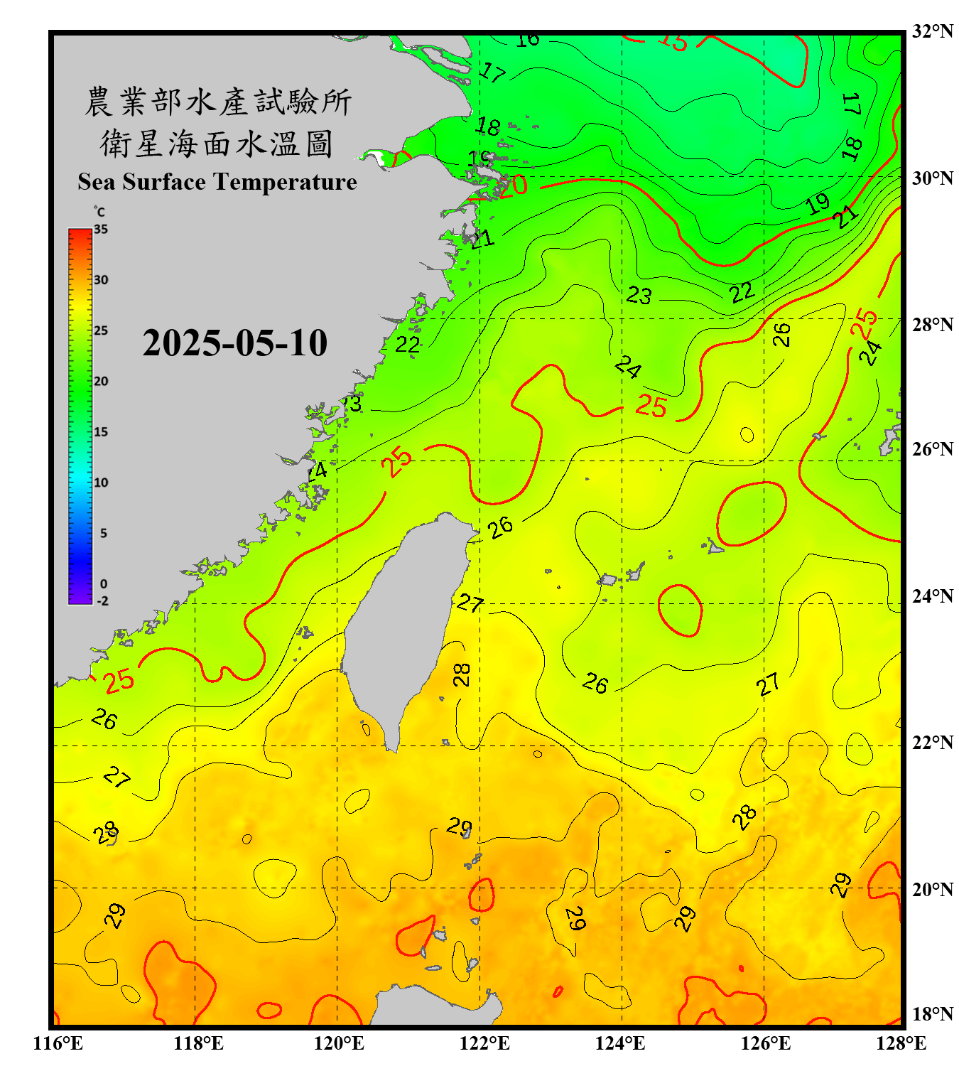 domain-taiwan_20250510090000-JPL-L4_GHRSST-SSTfnd-MUR-GLOB-v02.0-fv04.1.nc_contour