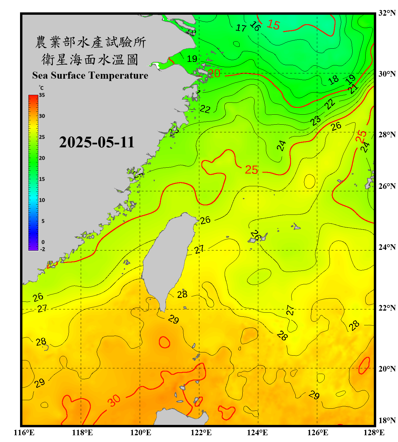 domain-taiwan_20250511090000-JPL-L4_GHRSST-SSTfnd-MUR-GLOB-v02.0-fv04.1.nc_contour