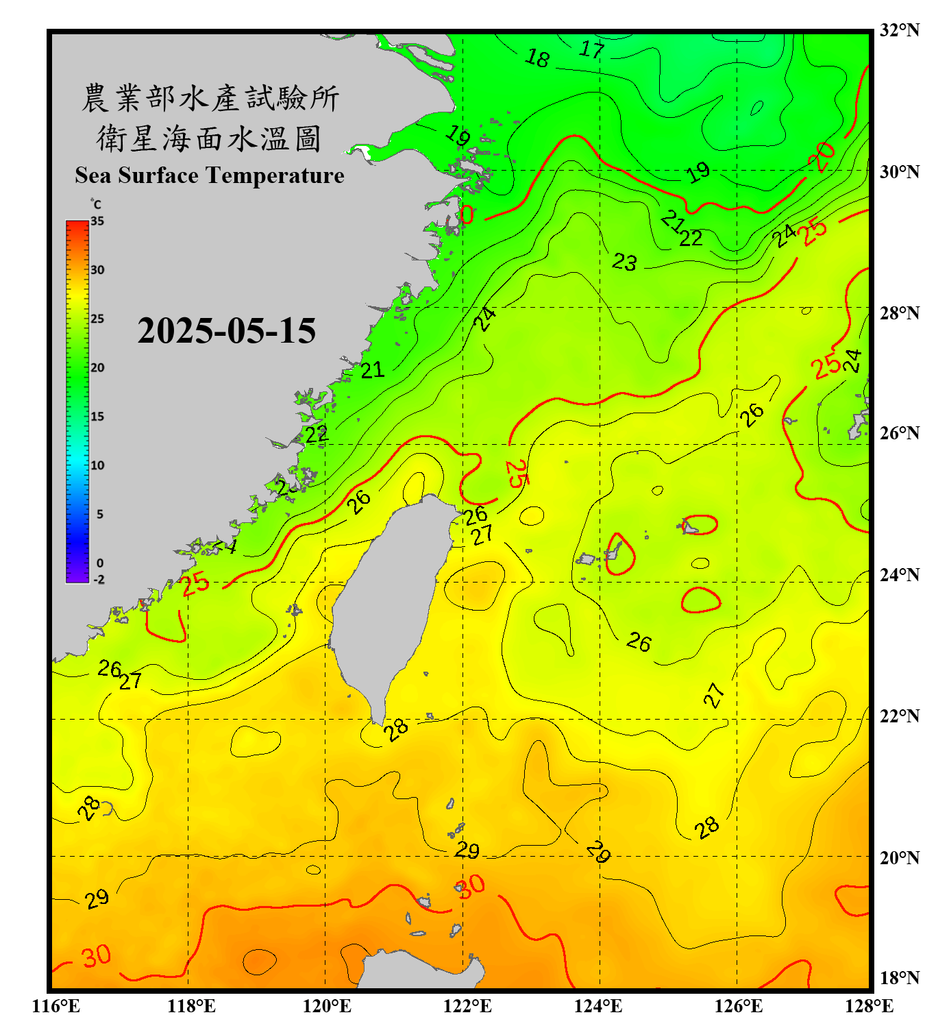 domain-taiwan_20250515090000-JPL-L4_GHRSST-SSTfnd-MUR-GLOB-v02.0-fv04.1.nc_contour
