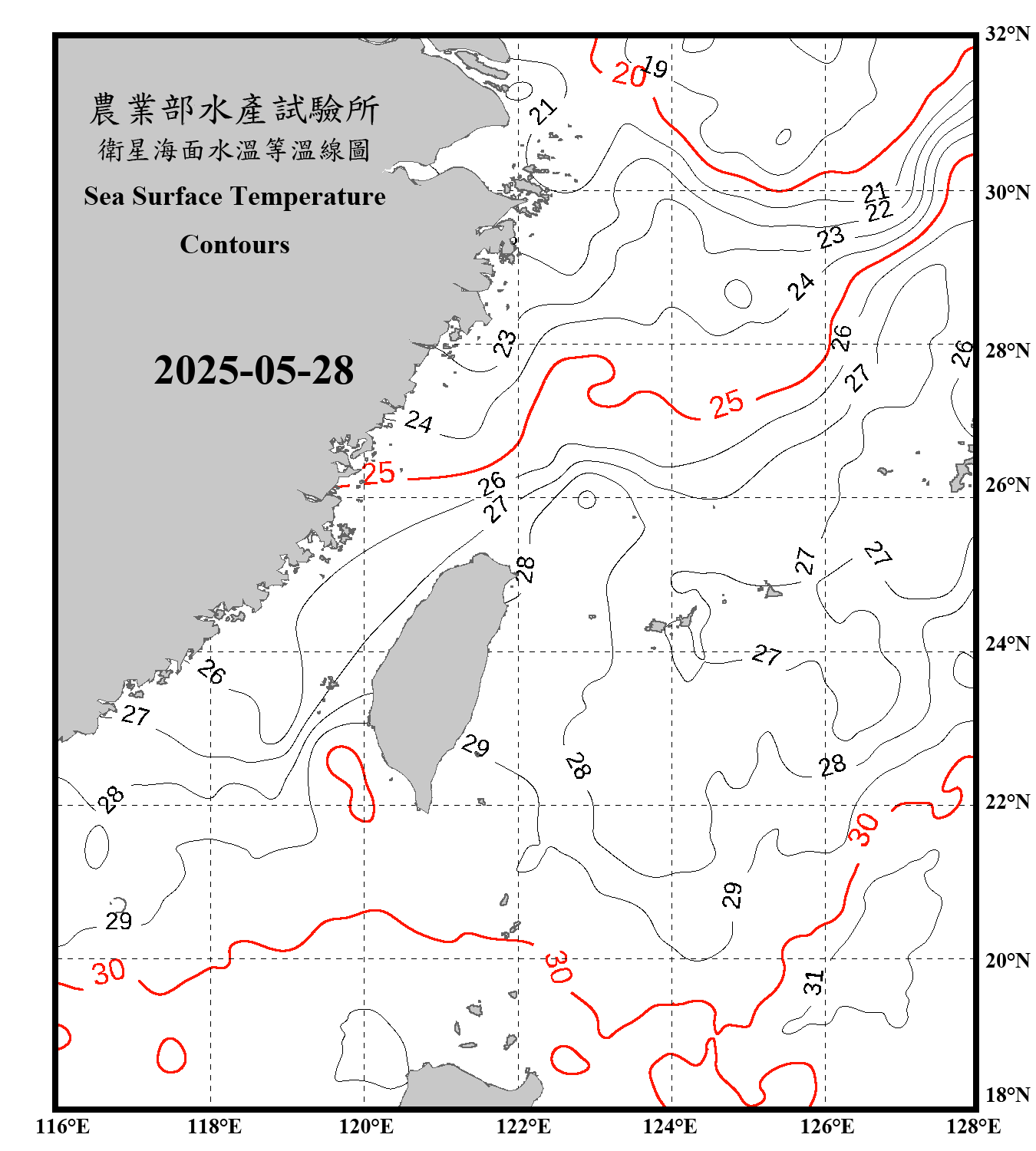 domain-taiwan_20250528090000-JPL-L4_GHRSST-SSTfnd-MUR-GLOB-v02.0-fv04.1.nc_contour_only
