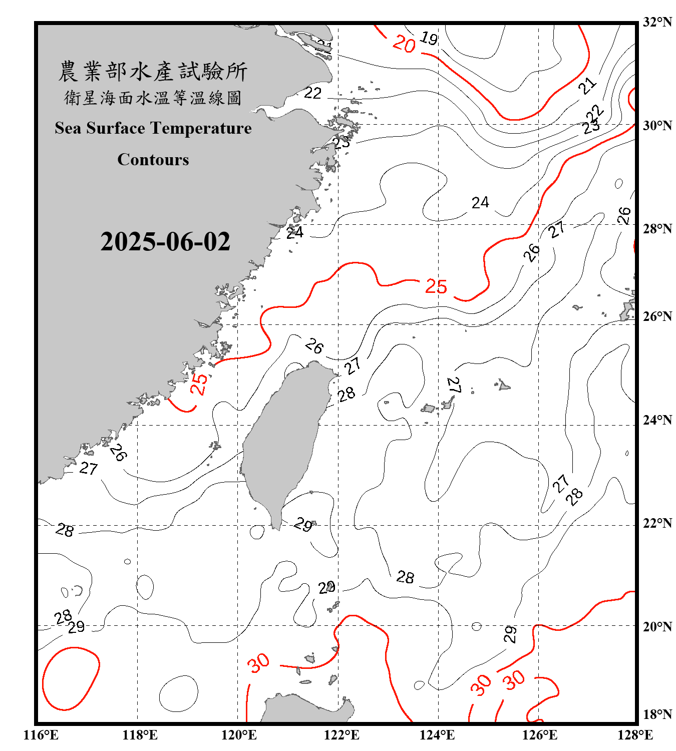 domain-taiwan_20250602090000-JPL-L4_GHRSST-SSTfnd-MUR-GLOB-v02.0-fv04.1.nc_contour_only