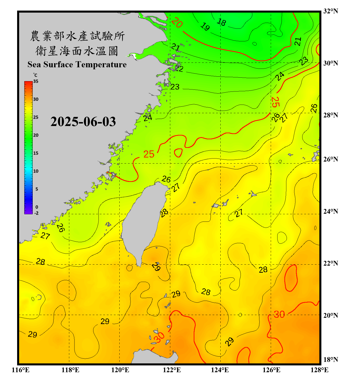domain-taiwan_20250603090000-JPL-L4_GHRSST-SSTfnd-MUR-GLOB-v02.0-fv04.1.nc_contour