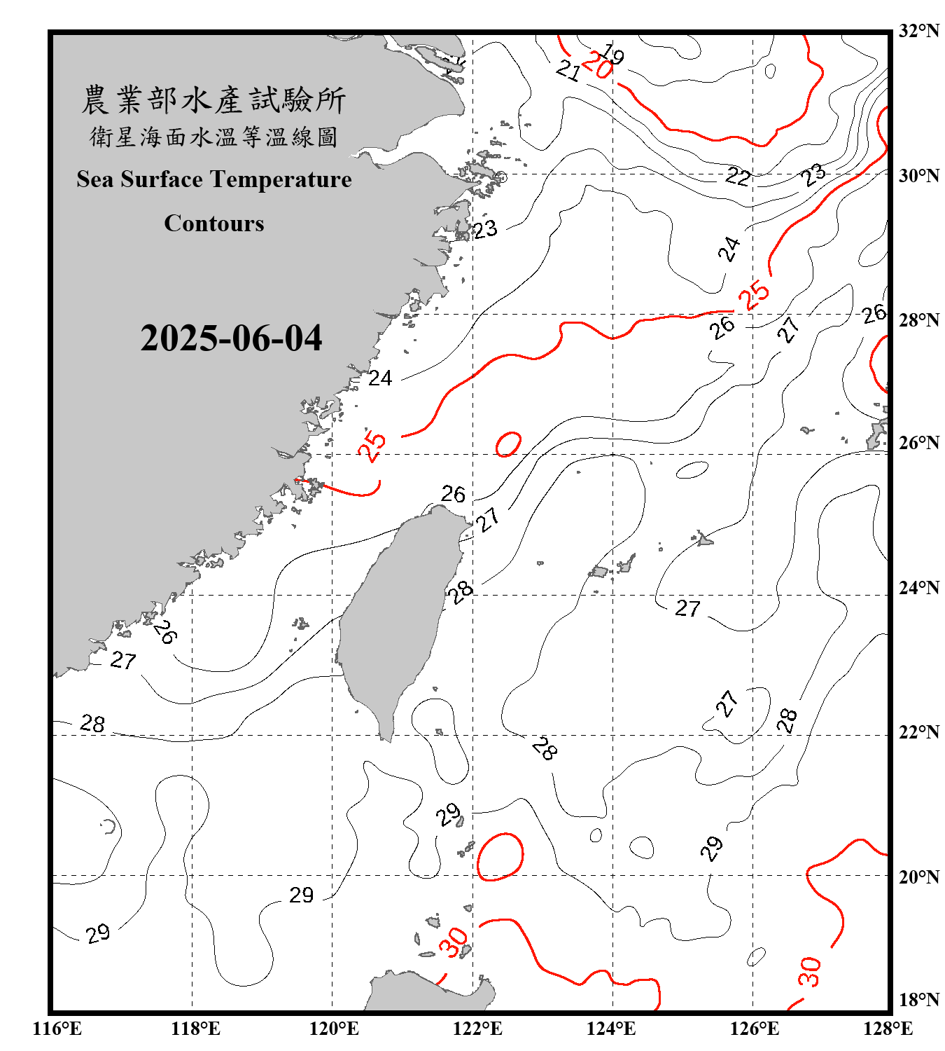 domain-taiwan_20250604090000-JPL-L4_GHRSST-SSTfnd-MUR-GLOB-v02.0-fv04.1.nc_contour_only