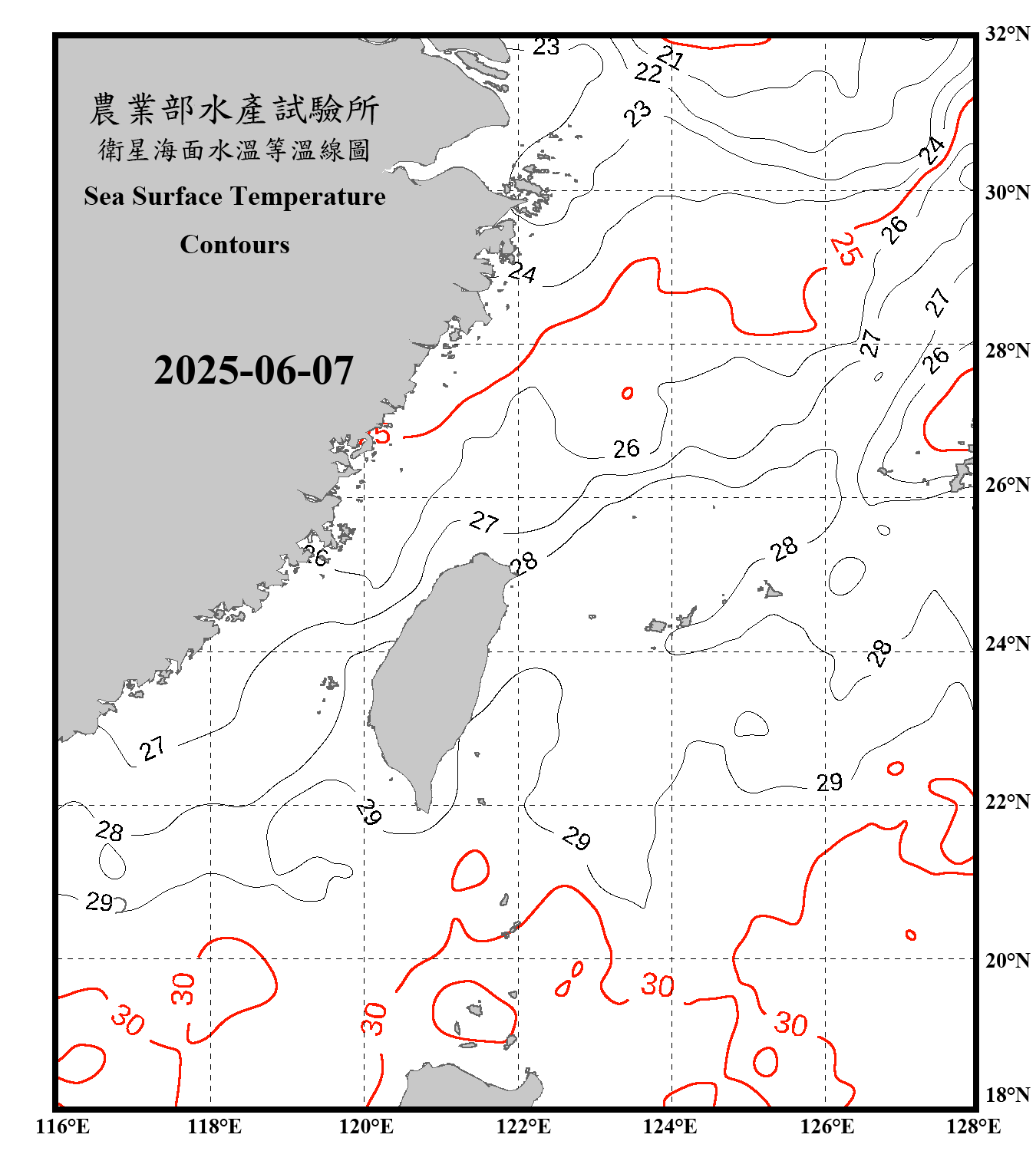 domain-taiwan_20250607090000-JPL-L4_GHRSST-SSTfnd-MUR-GLOB-v02.0-fv04.1.nc_contour_only