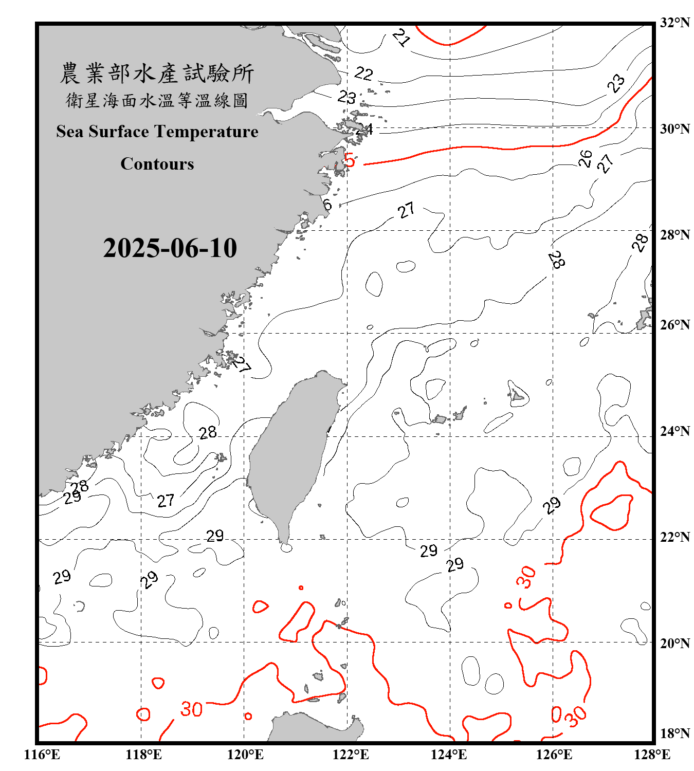 domain-taiwan_20250610090000-JPL-L4_GHRSST-SSTfnd-MUR-GLOB-v02.0-fv04.1.nc_contour_only