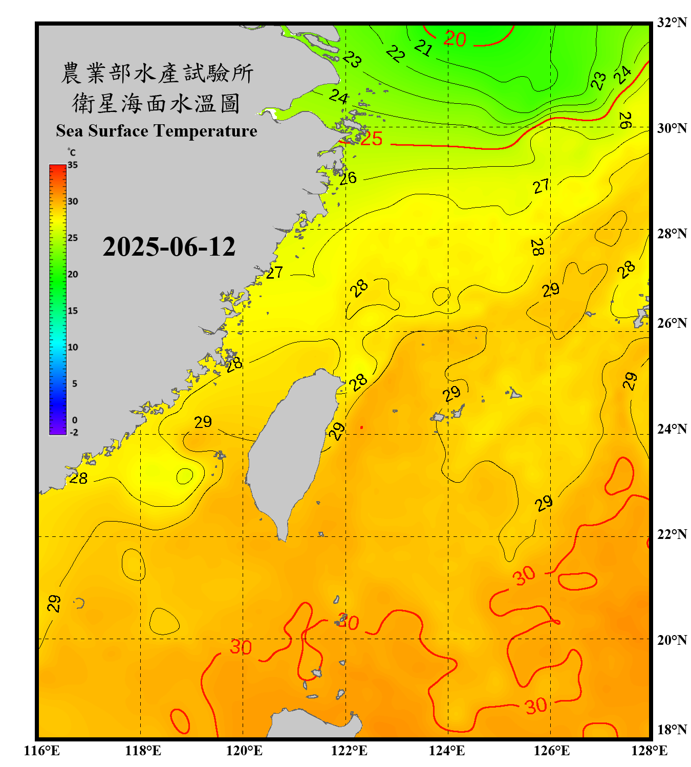 domain-taiwan_20250612090000-JPL-L4_GHRSST-SSTfnd-MUR-GLOB-v02.0-fv04.1.nc_contour