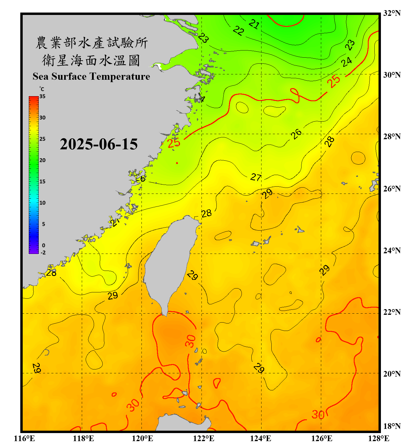 domain-taiwan_20250615090000-JPL-L4_GHRSST-SSTfnd-MUR-GLOB-v02.0-fv04.1.nc_contour