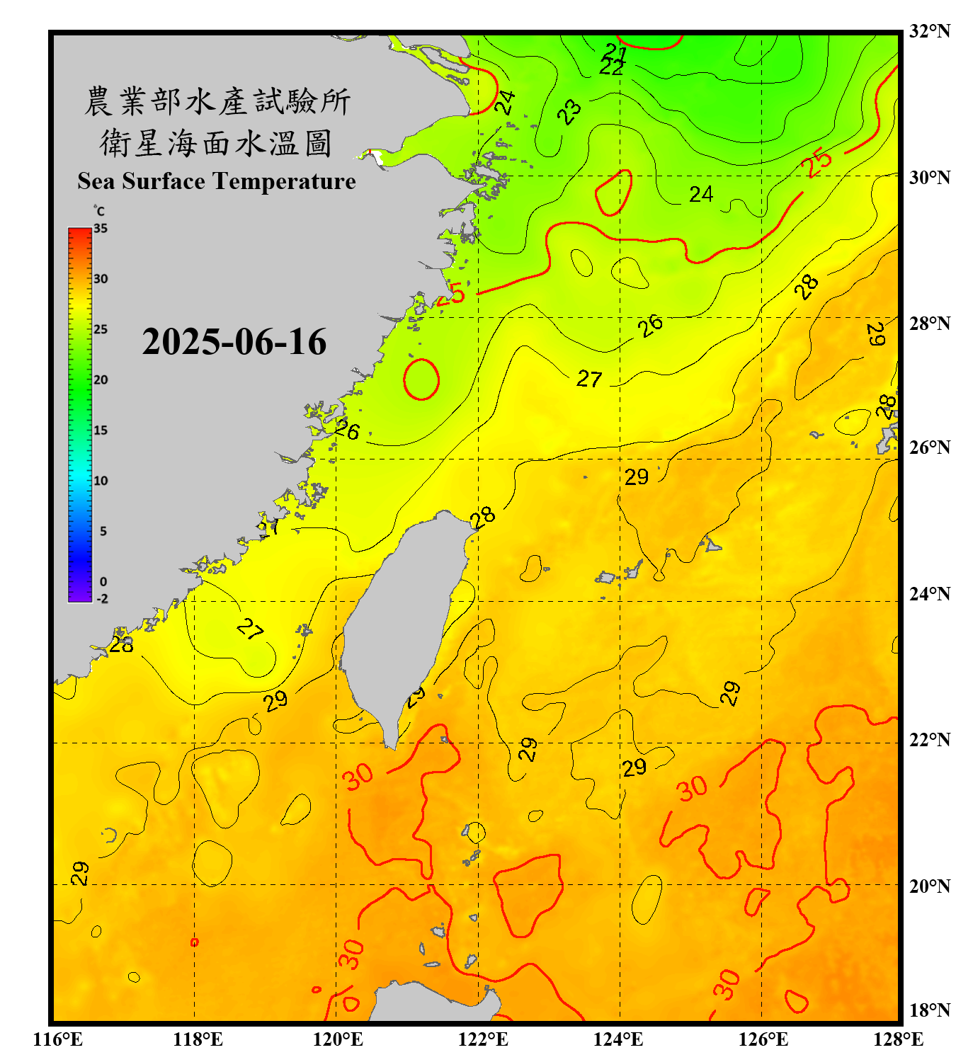 domain-taiwan_20250616090000-JPL-L4_GHRSST-SSTfnd-MUR-GLOB-v02.0-fv04.1.nc_contour
